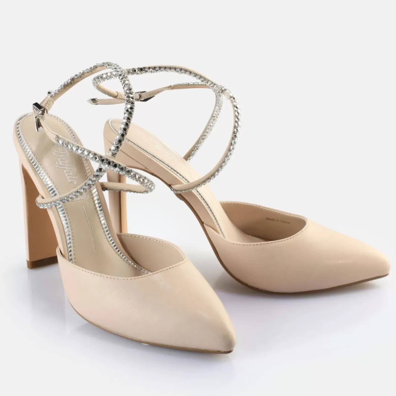 Shop BUFFALO Jolie Queen Sandales A Talon Veganes Creme