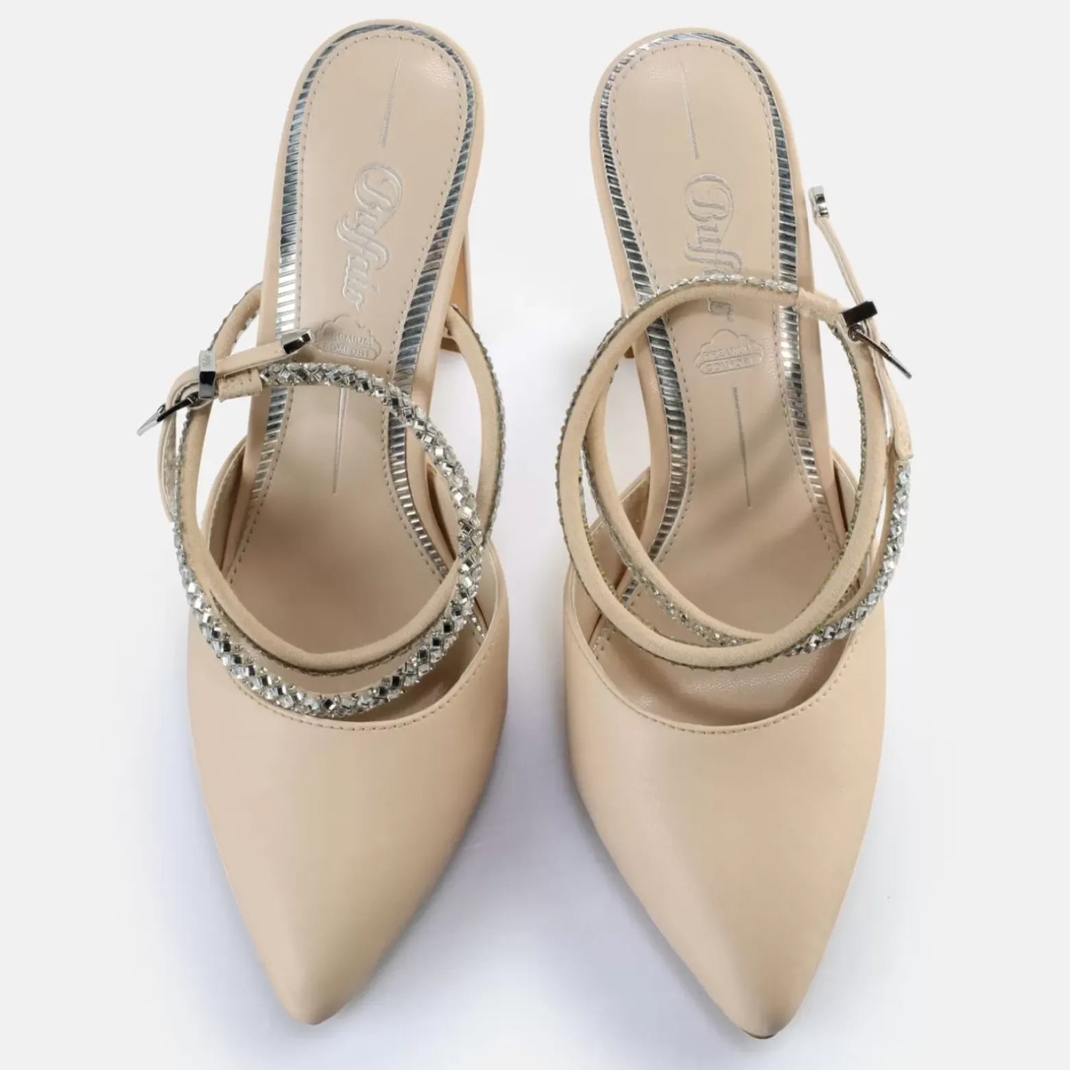 Shop BUFFALO Jolie Queen Sandales A Talon Veganes Creme