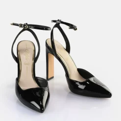 Hot BUFFALO Jolie Vamp Sandales A Talon Veganes Noir