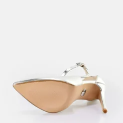 Discount BUFFALO Juliet Sling Pump Escarpins Vegan Argent