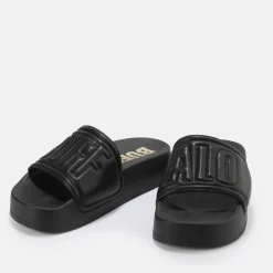 Clearance BUFFALO Lake Quilt Sandales A Plateforme Veganes Noir