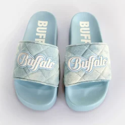 Best BUFFALO Lake Soft Claquettes De Piscine A Plateforme Veganes Ciel Bleu