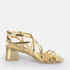 Hot BUFFALO Lilly Cage Sandales A Talon Veganes D E Or