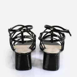 New BUFFALO Lilly Cage Sandales A Talon Veganes Noir