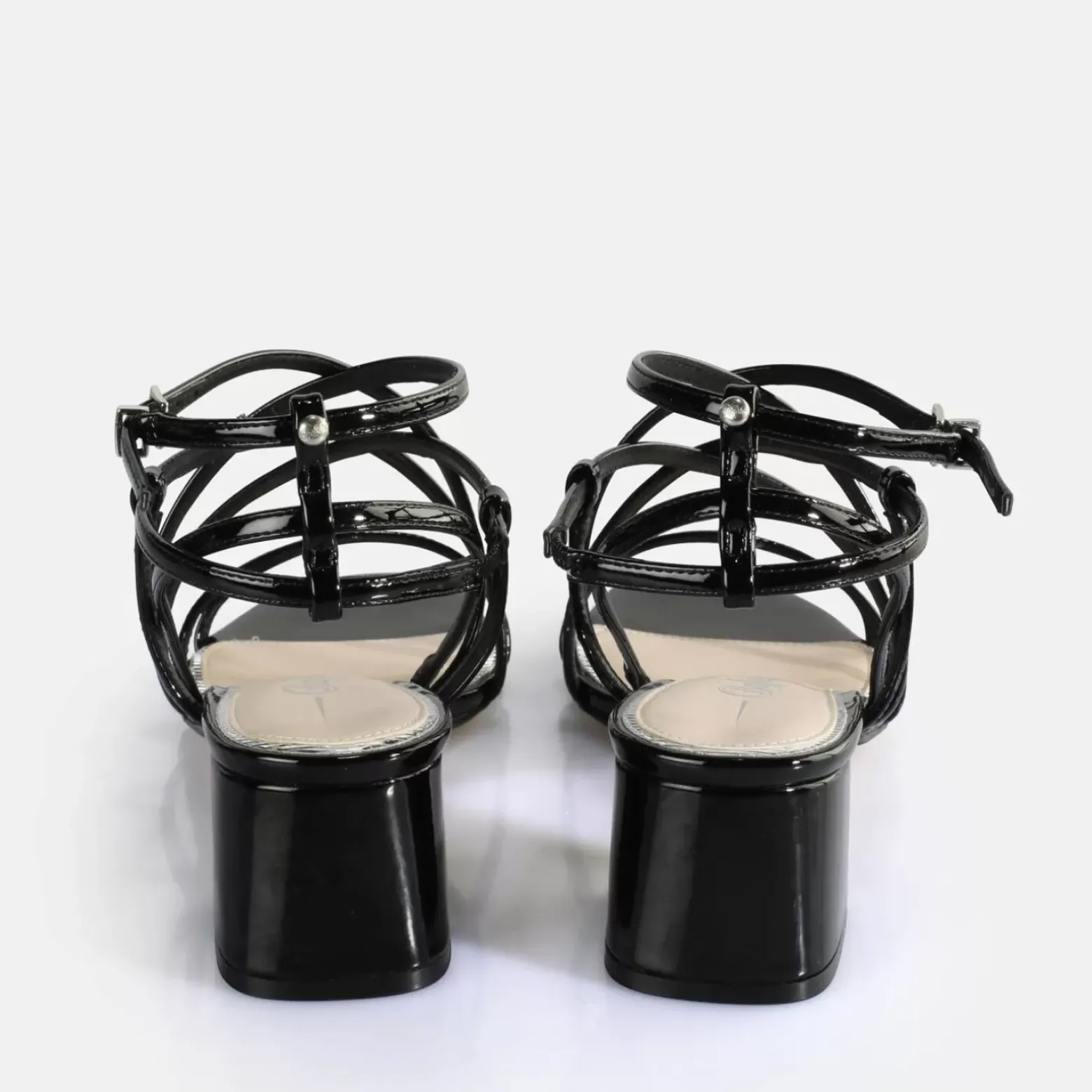 New BUFFALO Lilly Cage Sandales A Talon Veganes Noir