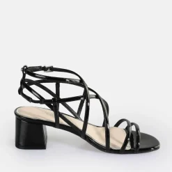 New BUFFALO Lilly Cage Sandales A Talon Veganes Noir