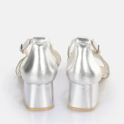 Shop BUFFALO Lilly Glam Sandale A Talon Vegan Argent