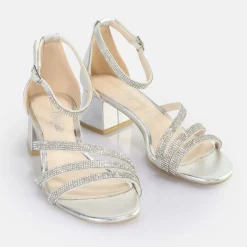 Shop BUFFALO Lilly Glam Sandale A Talon Vegan Argent