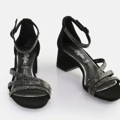 Online BUFFALO Lilly Glam Sandales A Talon Vegan Noir