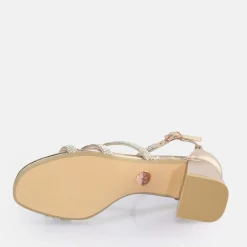 Cheap BUFFALO Lilly Glam Sandales A Talon Vegan Rose Or