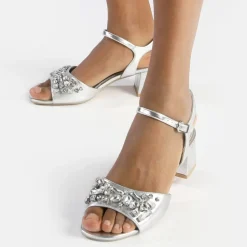 Best Sale BUFFALO Lilly Ice Sandales A Talon Veganese Argent