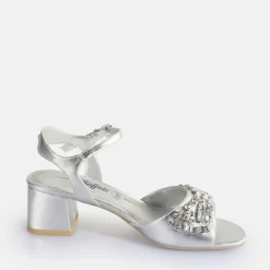 Best Sale BUFFALO Lilly Ice Sandales A Talon Veganese Argent