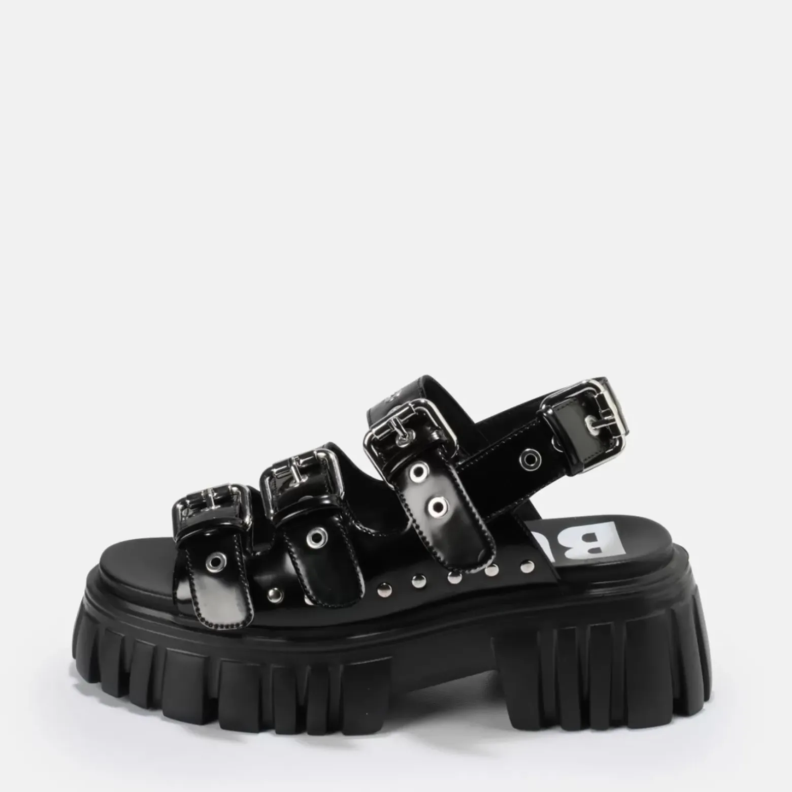 Discount BUFFALO Lion Hard Sandales A Plateforme Veganes Noir