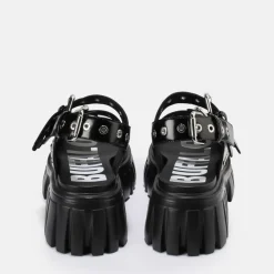 Discount BUFFALO Lion Hard Sandales A Plateforme Veganes Noir