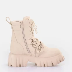 Flash Sale BUFFALO Lion Mid Chain Bottines Vegan Creme