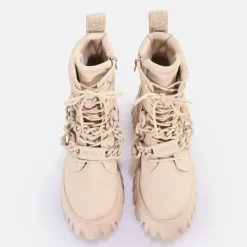 Flash Sale BUFFALO Lion Mid Chain Bottines Vegan Creme