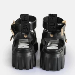 Discount BUFFALO Lion Teeth Sandales A Plateforme Veganes Noir