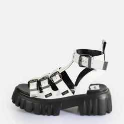 Hot BUFFALO Lion Teeth Sandales A Plateforme Veganes Blanc