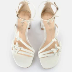 Outlet BUFFALO Lucy Butterfly Sandales A Talon Blanc
