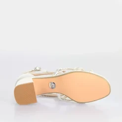 Flash Sale BUFFALO Lucy Shine Sandales A Talon Ivoire No_Color