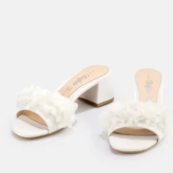 New BUFFALO Luna Bloom Sandales Ivoire Blanc