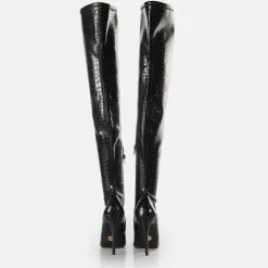 Store BUFFALO Marjorie Overknee Mid Bottes Vegan Noir