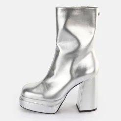 Cheap BUFFALO May Zip Boot Mid Bottines Vegan Argent