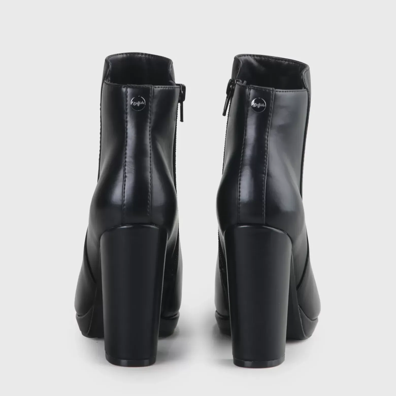 Best BUFFALO Melinda Bottines Cheville Veganes Noir