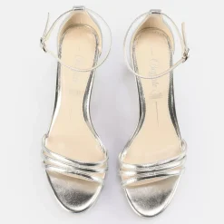 Cheap BUFFALO Melissa 2 Sandales A Talon Vegan Silver Argent