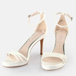 Best Sale BUFFALO Melissa 2 Sandales A Talon Veganes Blanc