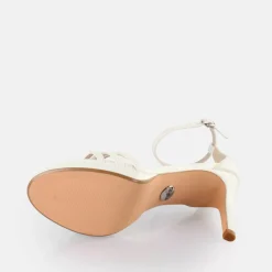 Best Sale BUFFALO Melissa 2 Sandales A Talon Veganes Blanc