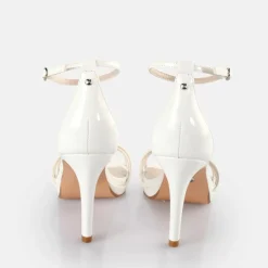 Best Sale BUFFALO Melissa 2 Sandales A Talon Veganes Blanc