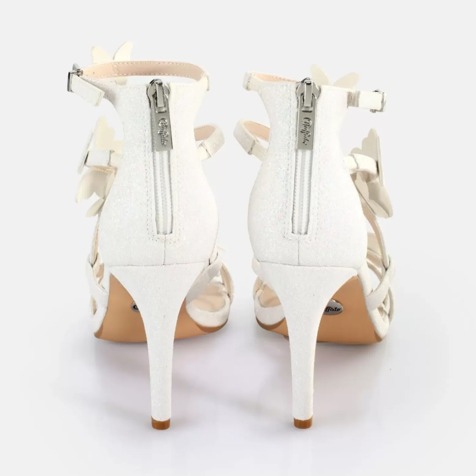 Store BUFFALO Miranda Butterfly Sandales A Talon Veganes Blanc