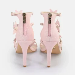 Fashion BUFFALO Miranda Butterfly Sandales A Talon Veganes Rose