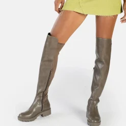 Store BUFFALO Mireya Overknee Bottes Vegan Taupe
