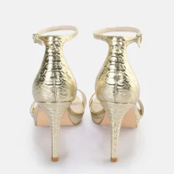 Best BUFFALO Monroe 2 Sandales A Talon Vegan Snake Gold
