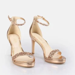 Outlet BUFFALO Monroe 2 Sandales A Talon Copper Metallic Copper