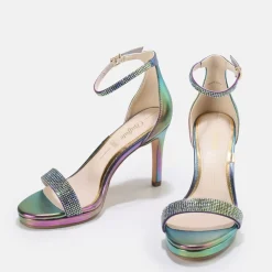 Sale BUFFALO Monroe Sandales Veganes Multicolore Blanc/Mermaid