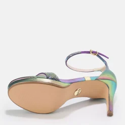 Sale BUFFALO Monroe Sandales Veganes Multicolore Blanc/Mermaid