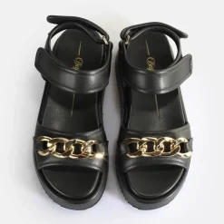 Store BUFFALO Noa Quilt Chain Sandales A Plateforme Veganes Noir