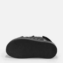 Outlet BUFFALO Noa Quilt Sandales Plateforme Veganes Noir