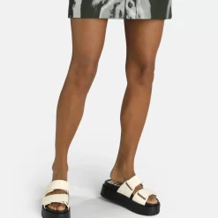 Discount BUFFALO Noa Scandi Sandales Veganes Noir Creme