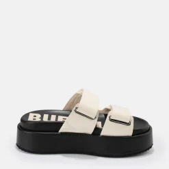 Discount BUFFALO Noa Scandi Sandales Veganes Noir Creme
