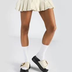 Hot BUFFALO Noah Rock Slide Sandales A Plateforme Veganes Creme