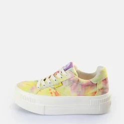 Discount BUFFALO Paired Baskets Basses Veganes Tie Dye Corail/ Vert