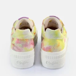 Discount BUFFALO Paired Baskets Basses Veganes Tie Dye Corail/ Vert