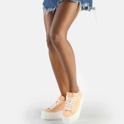 Cheap BUFFALO Paired Baskets Basses Veganes Peche Orange