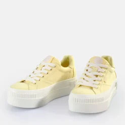 Cheap BUFFALO Paired Baskets Basses Veganes Jaune
