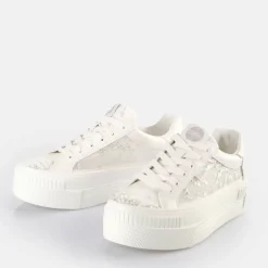 Cheap BUFFALO Paired Lace Baskets Basses Veganese Argent