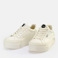 Fashion BUFFALO Paired Laceup Lo Baskets Basses Vegan Blanc